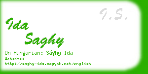 ida saghy business card